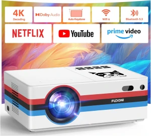 Smart Projector with WiFi 6 and Bluetooth 5.3 — Smart Projector, FUDONI