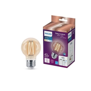 Smart Vintage G16.5 40W Tunable White Filament LED Smart Bulb 4 Pack — Smart Light Bulb, Philips