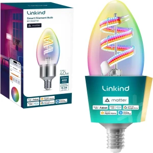 Smart WiFi Candelabra Bulb (E12) — Smart Light Bulb, Linkind