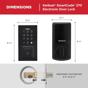 SmartCode 270 Touchpad Deadbolt Lock — Smart Lock, Kwikset
