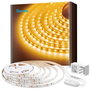 Warm White LED Strip Lights, Bright 300 LEDs, 3000K Dimmable Light Strip 16.4ft with Control Box — LED Strip Lights, Govee