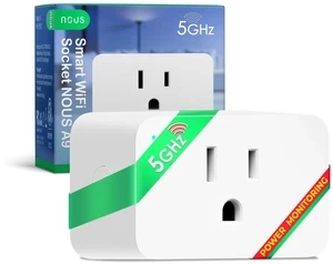 Wi-Fi Smart Plug 15A, Dual-Band 2.4GHz & 5GHz, Energy Monitoring — Smart Plug, NOUS