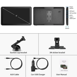 9'' Wireless CarPlay & Android Auto Screen — Car Infotainment System, GTVFS