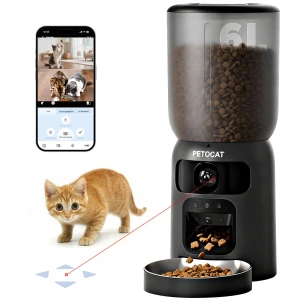 AI Automatic Cat Feeder with 2K HD Dual Cameras — Automatic Pet Feeder, PETOCAT
