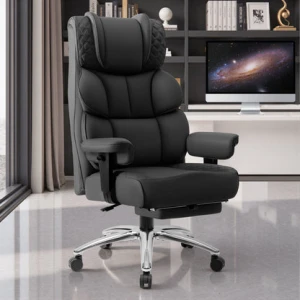 Big and Tall Leather Gaming Chair with Footrest — Smart Chairs, BestGlory