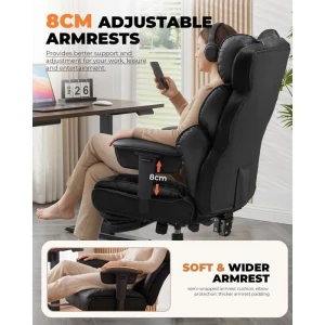 Big and Tall Office Chair with Footrest — Smart Chairs, COMHOMA