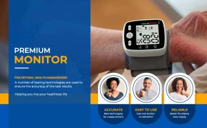 Blood Pressure Monitor Digital Wrist BP Machine — Blood Pressure Monitor, MBUPAI