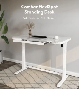 Comhar Electric Standing Desk with Drawers and USB Charging — Standing Desk, FLEXISPOT