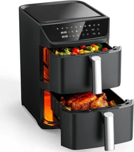 Dual Basket Air Fryer, 12.6QT Family-Size for 10–12 People — Air Fryer, Mirtan