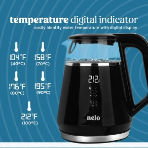 Electric Kettle with 5 Temperature Control Presets — Electric Kettle, NELO