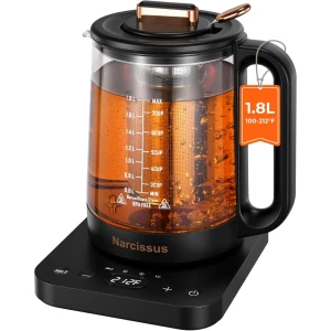 Electric Kettle with Temperature Control, 1.8L, Glass, Removable Infuser — Electric Kettle, Narcissus