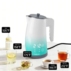 Electric Kettle with Temperature Control, 5 Preset Temps & 2H Keep Warm, 1200W Cool-Touch BPA-Free Electric Tea Kettle,... — Electric Kettle, Fashome