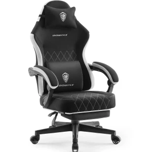 Fabric Gaming Chair with Footrest — Smart Chairs, Dowinx