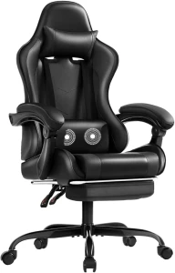 Gaming Chair with Footrest and Massage Lumbar Support — Smart Chairs, Shahoo