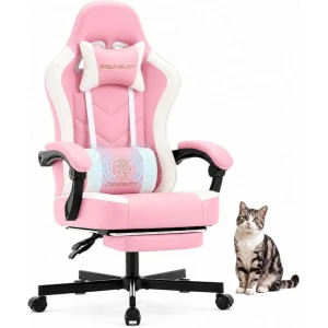 Gaming Chair with Footrest, Ergonomic High Back Computer Chair — Smart Chairs, Mistpeople