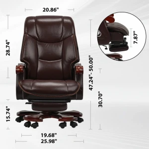 Genuine Leather Executive Office Chair — Massage Chairs, Kinnls