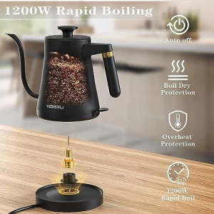 Gooseneck Electric Kettle with Temperature Control — Electric Kettle, YESERLI