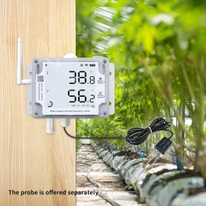GS1-AETH1RS + Soil Temperature Moisture Probe Ethernet Thermometer Hygrometer, WiFi Temperature Humidity Sensor, Digital... — Soil Moisture Sensor, UbiBot