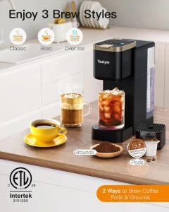 Hot & Iced Coffee Maker with Magnetic K-Pod Organizer — Coffee Maker, Tastyle