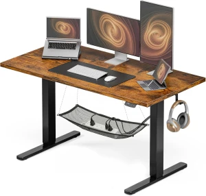 L-Shaped Electric Standing Desk with Hook & Cup Holder — Standing Desk, Acrolix