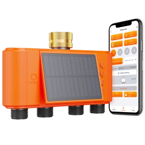 Solar WiFi Sprinkler Timer with Flow Monitor — Irrigation System, Lumary