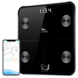 USB Rechargeable Bathroom Scale for Body Weight with Bluetooth — Smart Scale, himaly