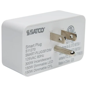 3-Inch On/Off and Dimmer WiFi Smart Plug Outlet — Smart Plug, Satco