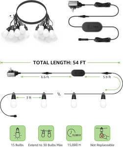 AI Smart Outdoor String Lights — LED Strip Lights, Lepro