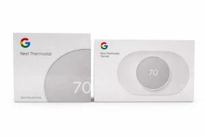Smart Learning Thermostat with Trim Kit Bundle, White — Smart Thermostat, Google