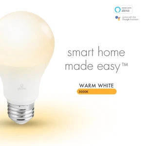 Smart Wi-Fi LED Light Bulb 2-Pack, Dimmable Frosted — Smart Light Bulb, Globe Electric