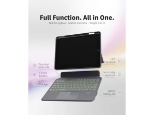 Bluetooth Keyboard Case with Trackpad and 7-Color Backlighting — Bluetooth Keyboard, EIP