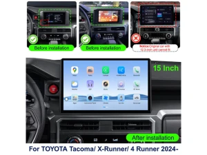 15-Inch Android Car Stereo for Toyota Tacoma and 4Runner, 2024–2026 — Car Infotainment System, KSPIV