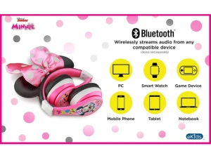 Minnie Mouse Pink Wireless Headphones — Wireless Earbuds, eKids