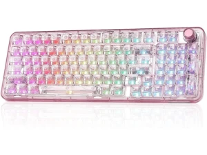 Pink Wireless Mechanical Keyboard — Bluetooth Keyboard, YUNZII