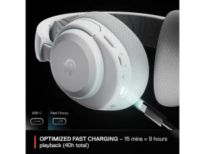 White Gaming Headset — Wireless Earbuds, SteelSeries