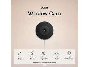 Indoor Security Camera with Stick-On Angled Glass Mount — Security Camera, Generic Logic, Inc.