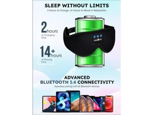 Bluetooth Sleep Headphones with Sleeping Eye Mask Headband — Wireless Earbuds, Generic Logic, Inc.