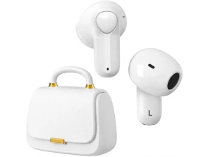 Wireless Earbuds, Pearl White, with Mini Handbag Case and DIY Stickers — Wireless Earbuds, Generic Logic, Inc.