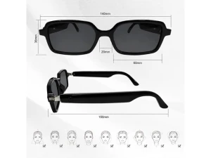 Black Polarized Sunglasses with Smart Translation — Smart Glasses, Generic Logic, Inc.