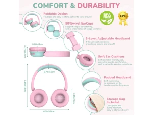 Pink Bluetooth Headphones — Wireless Earbuds, Generic Logic, Inc.