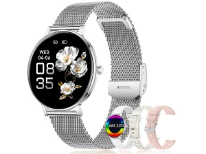 Smartwatch, Silver, with 4 straps — Smart Watch, Generic Logic, Inc.