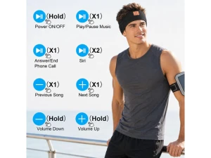 Bluetooth Headband Headphones, 2-Pack, Black & Grey — Wireless Earbuds, Generic Logic, Inc.