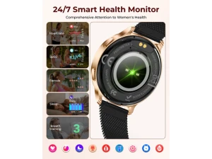 40mm Smart Watch, Black Gold, with 4 Bands and Necklace Gift Set — Smart Watch, Generic Logic, Inc.