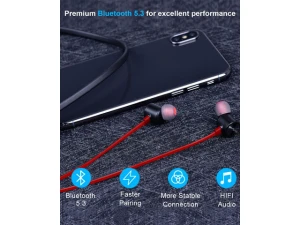 Bluetooth Earbuds, Red with Red — Wireless Earbuds, Generic Logic, Inc.