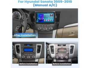 Android Touchscreen Car Stereo for Hyundai Sonata 2009–2010 (Manual A/C) — Car Infotainment System, Roinvou