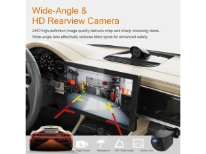 Single-DIN Car Stereo with 10.1-Inch Rotatable Screen — Car Infotainment System, ilepo