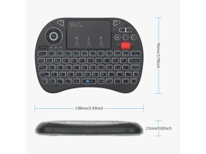 Black Mini Keyboard — Bluetooth Keyboard, Riitek