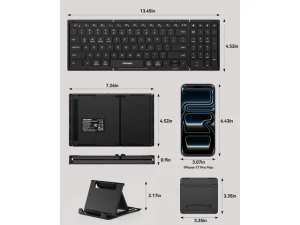 Foldable Wireless Bluetooth Keyboard — Bluetooth Keyboard, TECKNET