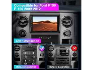 Black Car Radio Head Unit for Ford F150 / F-150, Model Years 2009–2012, 2G+64G — Car Infotainment System, litillbuly