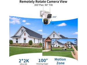 Solar Outdoor Security Camera with Dual Lens — Security Camera, TAURKENAM